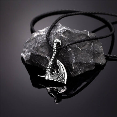 Golden Valknut Axe Necklace-Tales of Valhalla