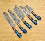 Handforged 67 Layers Damascus 5pcs Chef Knife Set