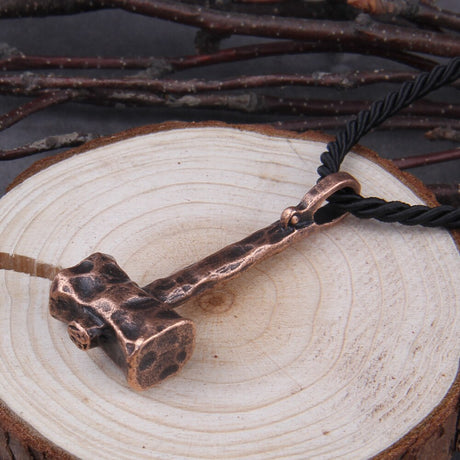 Mjolnir Leather Necklace