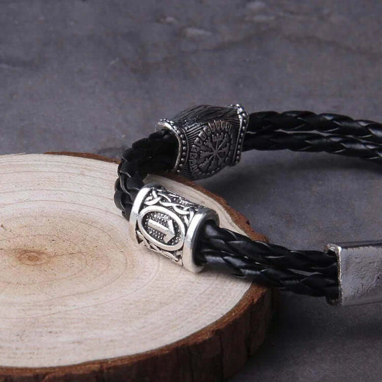 Helm of Awe Viking Leather Bracelet