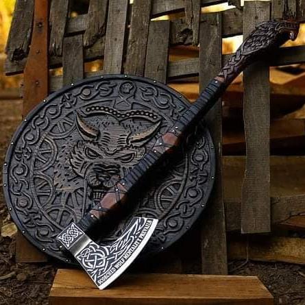 Horn of Fenrir Axe & Shield Set-Tales of Valhalla