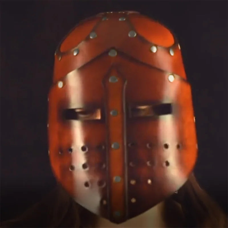 Knight Leather Mask Helmet