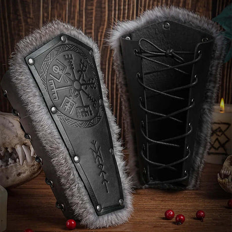 Leather Arm Gauntlets Bracer