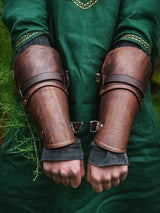 Leather Buckle Arm Cuff Bracer