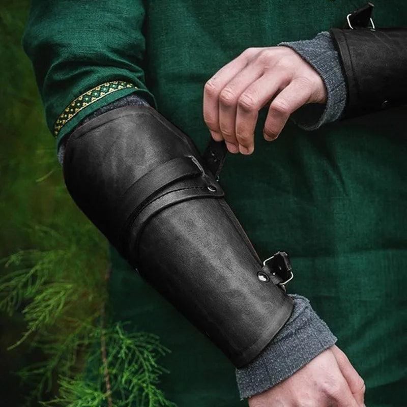 Leather Buckle Arm Cuff Bracer