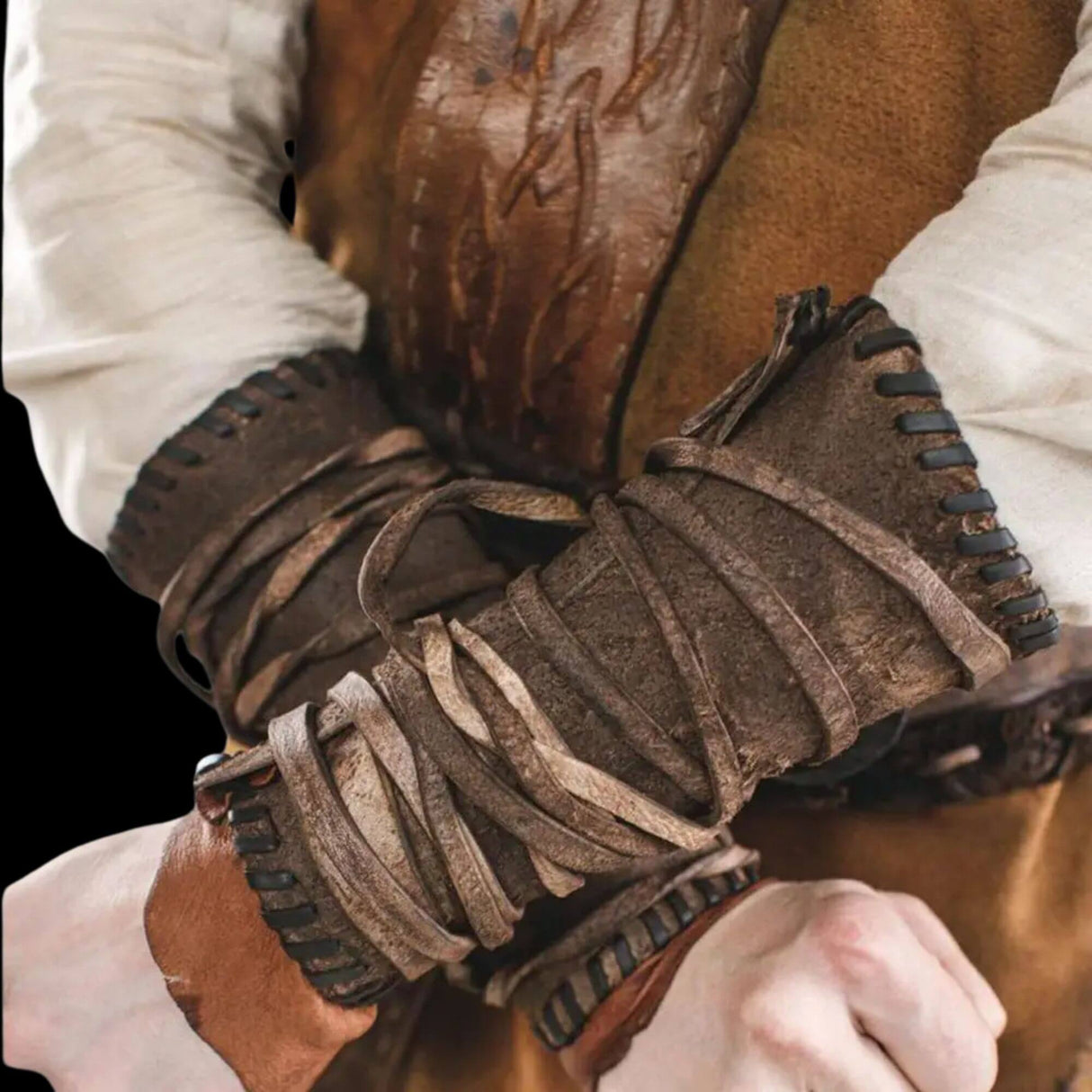 Leather Laced Bracer