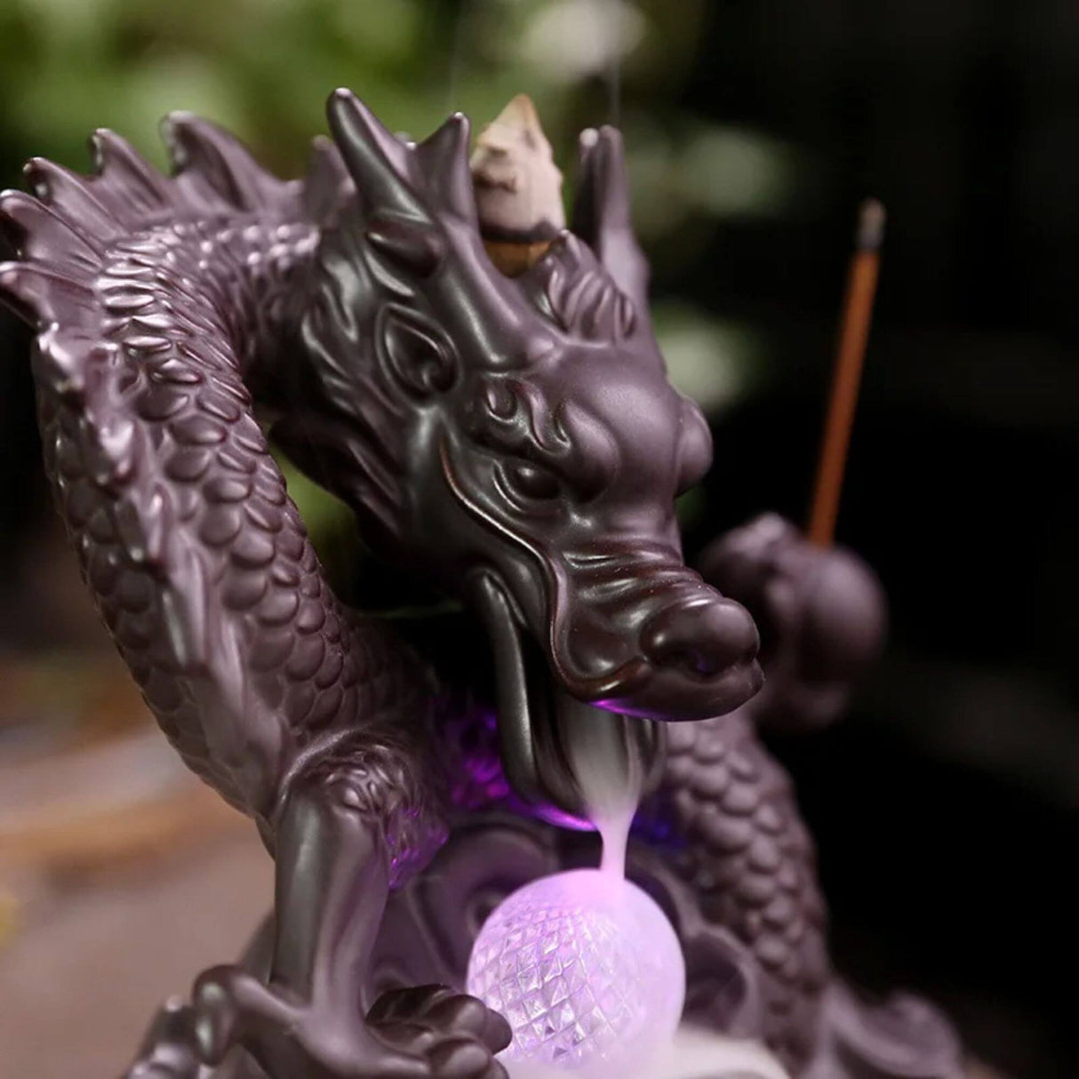 Led Crystal Dragon Incense Burner