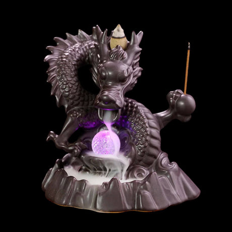 Led Crystal Dragon Incense Burner-Tales of Valhalla