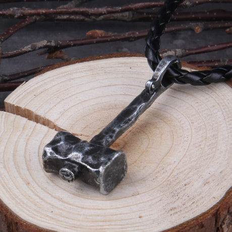 Mjolnir Leather Necklace