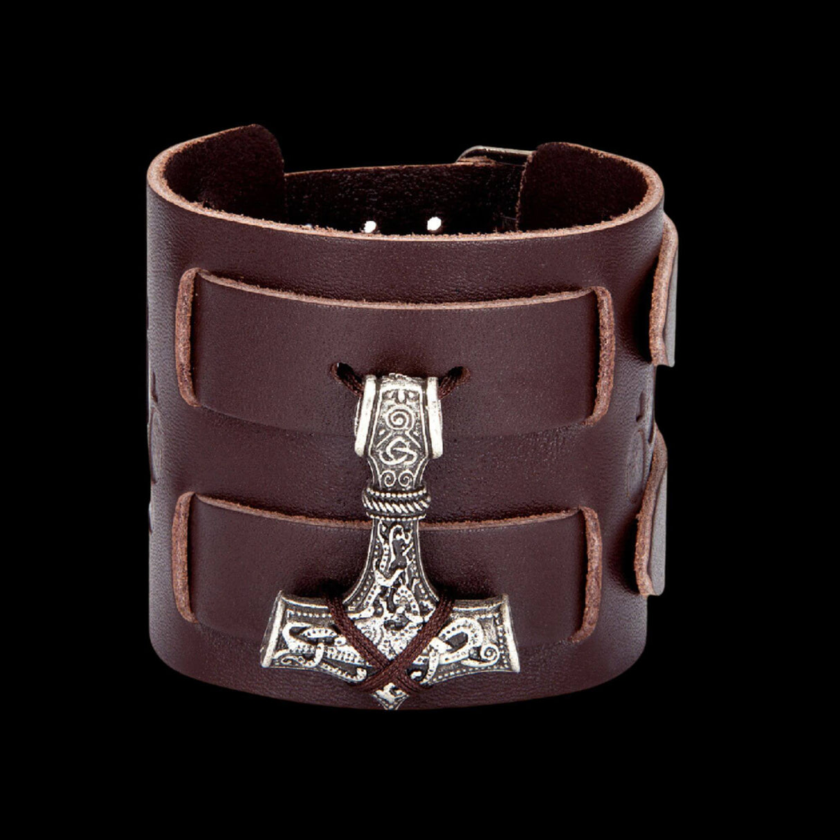 Mjölnir Leather Wristband