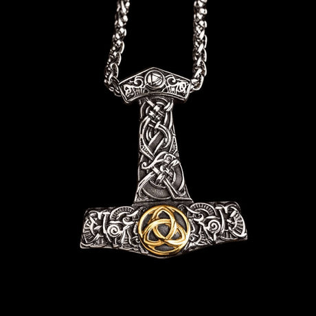 Mjölnir and Triquetra Necklace-Tales of Valhalla