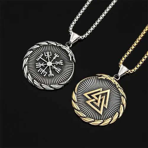 Nordic Viking Dragon Valknut Pendant