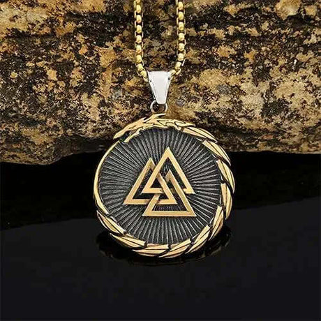 Nordic Viking Dragon Valknut Pendant