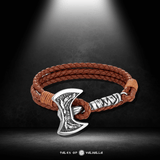 Norse Axe Leather Bracelet