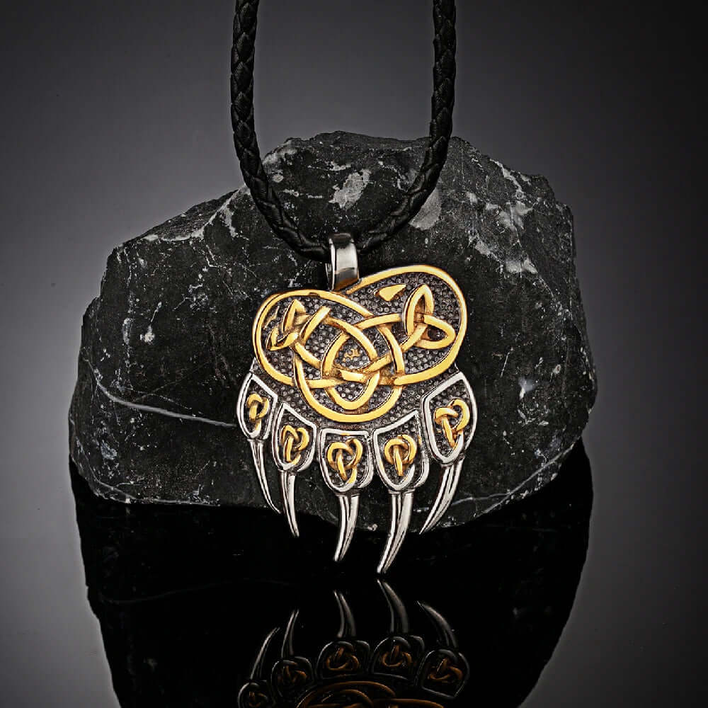 Norse Bear Paw Necklace-Tales of Valhalla