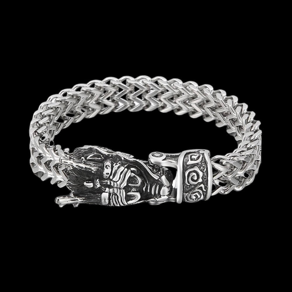 Norse Dragon Mesh Chain Bracelet