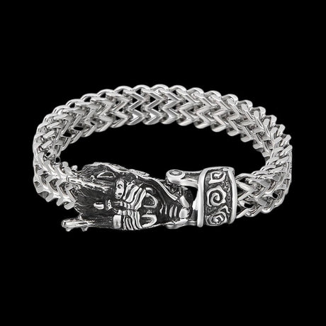 Norse Dragon Mesh Chain Bracelet-Tales of Valhalla