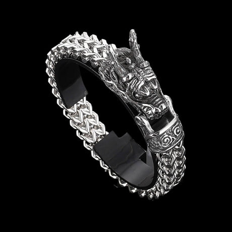 Norse Dragon Mesh Chain Bracelet-Tales of Valhalla