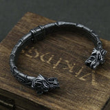 Norse Wolf Viking Bracelet Cuff