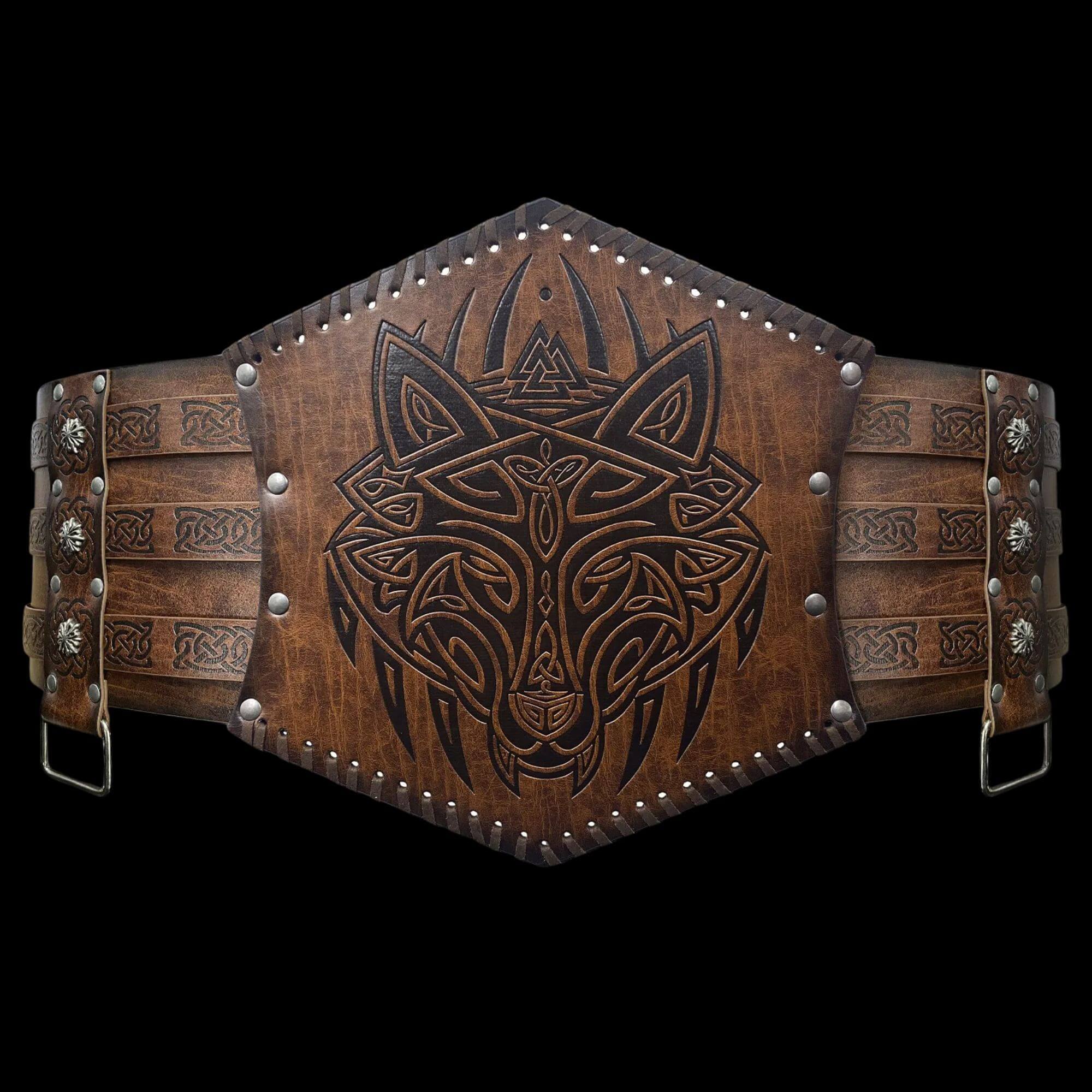 Norse Wolves and Mjölnir Leather Belt – Tales of Valhalla