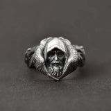 Odin Raven Amulet Ring