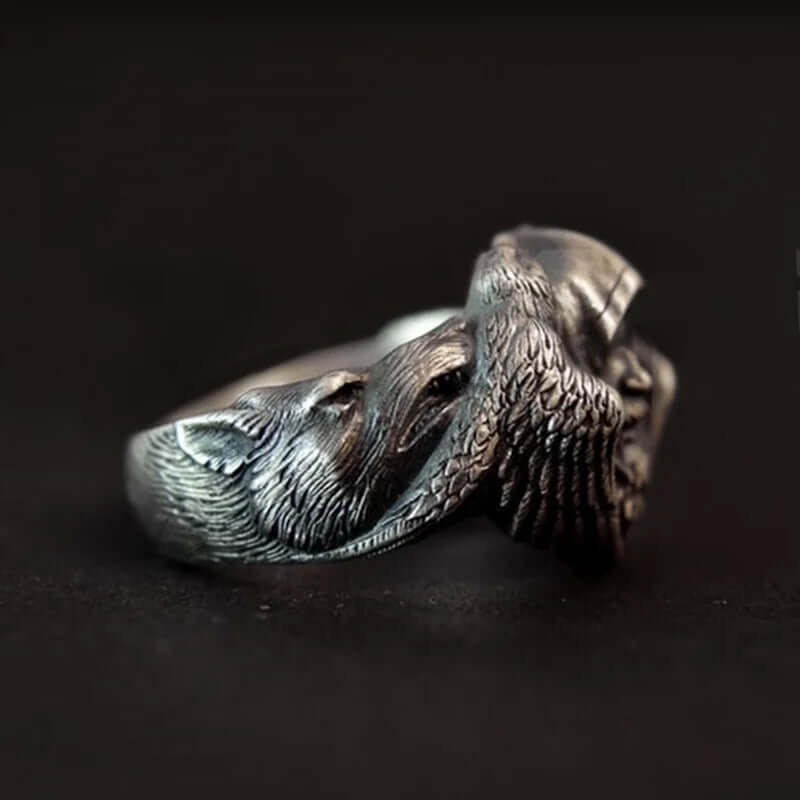 Odin Raven Amulet Ring