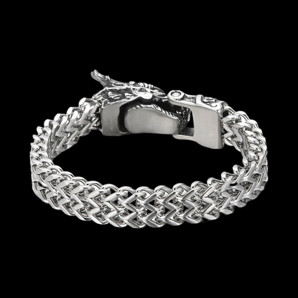 Norse Dragon Mesh Chain Bracelet