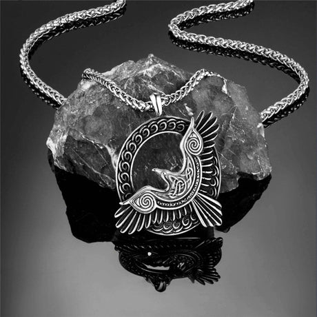 Odin's Raven Necklace-Tales of Valhalla