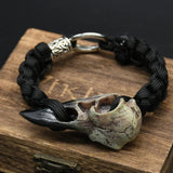 Odins Raven Skull Paracord Bracelet