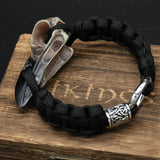 Odins Raven Skull Paracord Bracelet