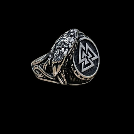 Odin's Raven and Valknut Ring-Tales of Valhalla