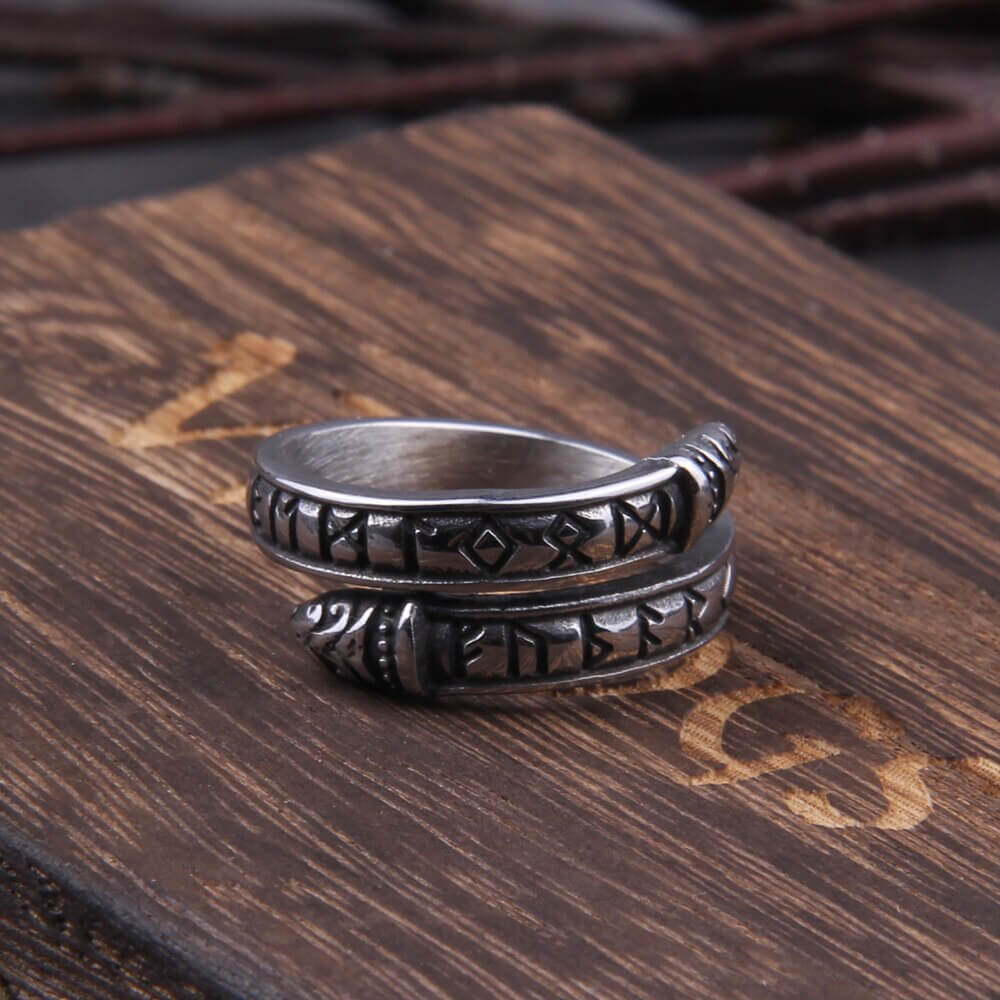 Odins Rune Double Loops Ring