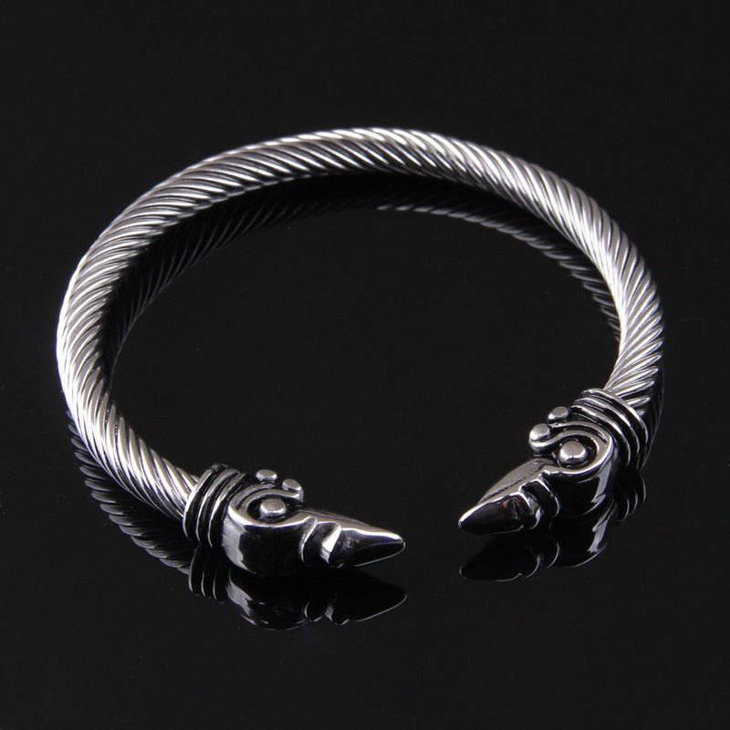 Raven Head Torc Bracelet