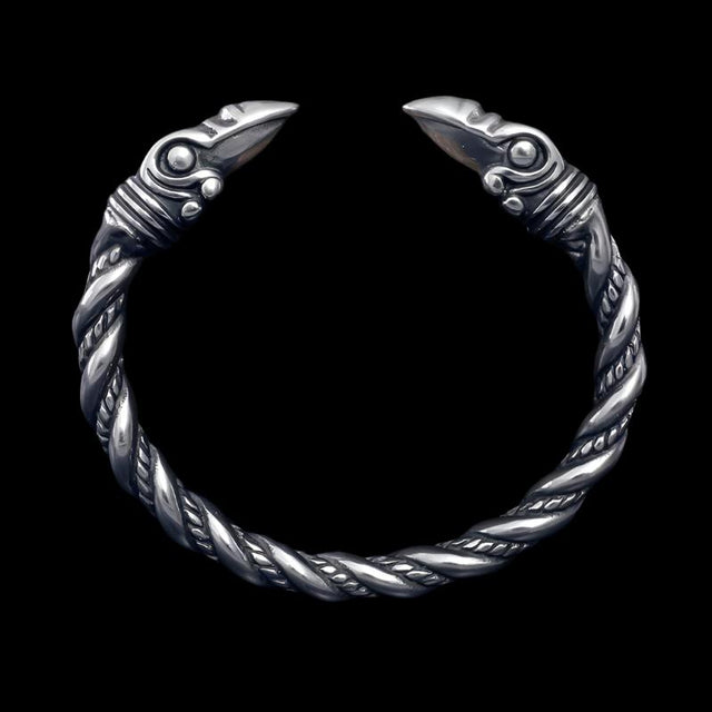 Raven Head Torc Bracelet