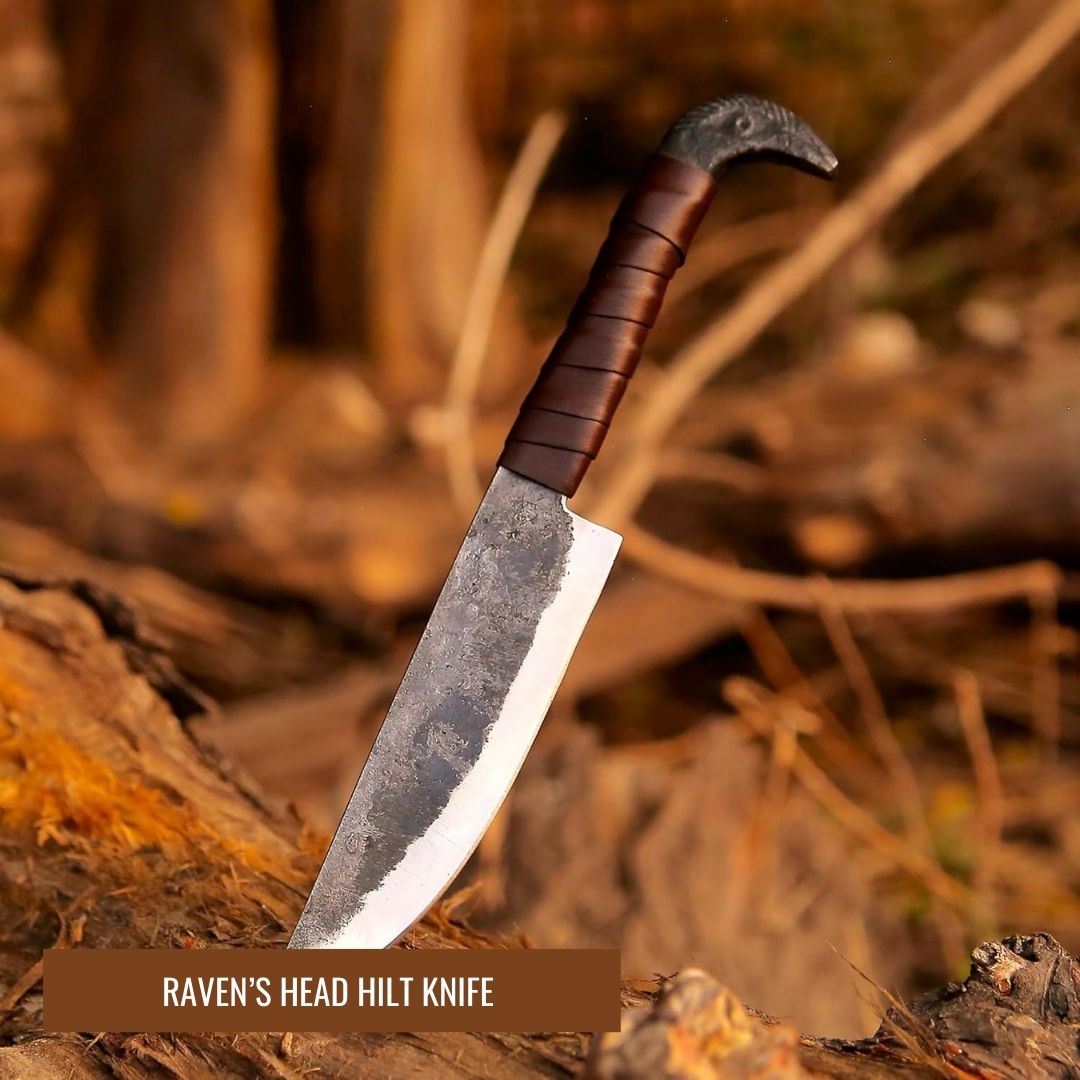 Raven's Head Hilt Viking Knife | 6