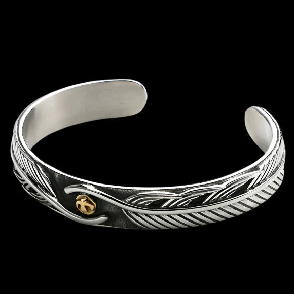 Ravens Feather Cuff Bracelet