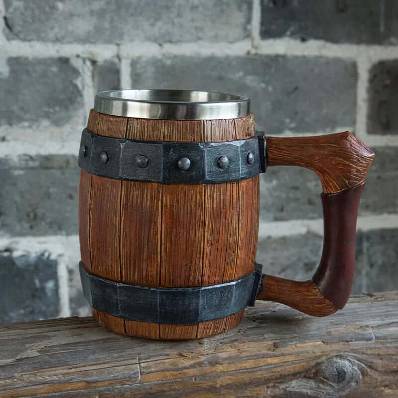 Retro Barrel Mug Tankards