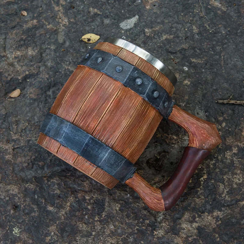 Retro Barrel Mug Tankards