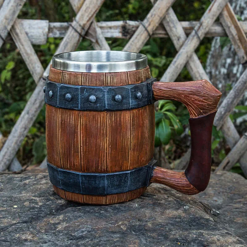 Retro Barrel Mug Tankards-Tales of Valhalla