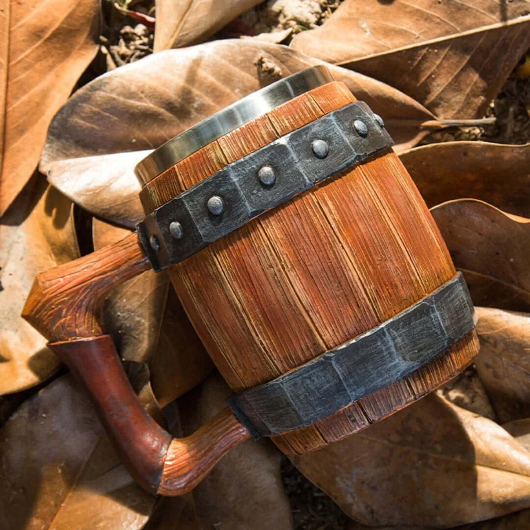 Retro Barrel Mug Tankards