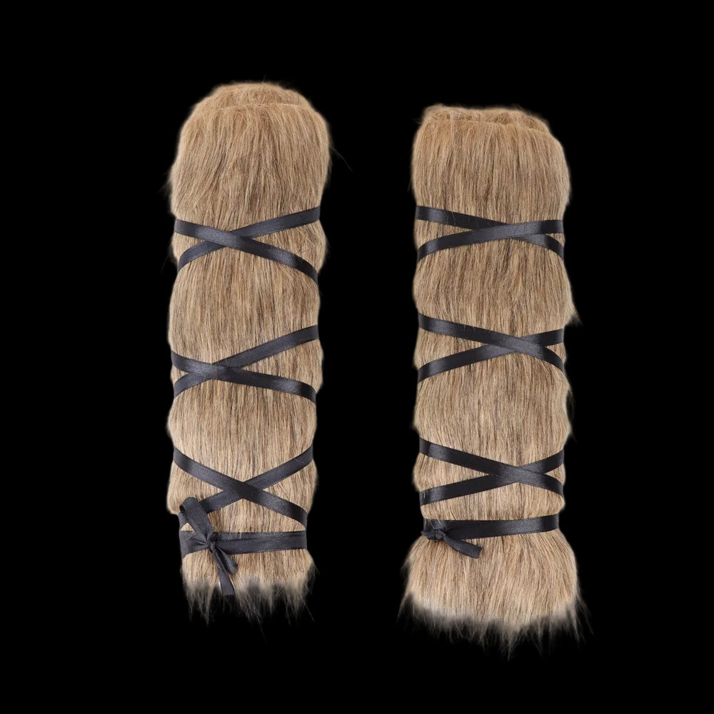 Valknut Fur-Lined Viking Gaiter Bracers