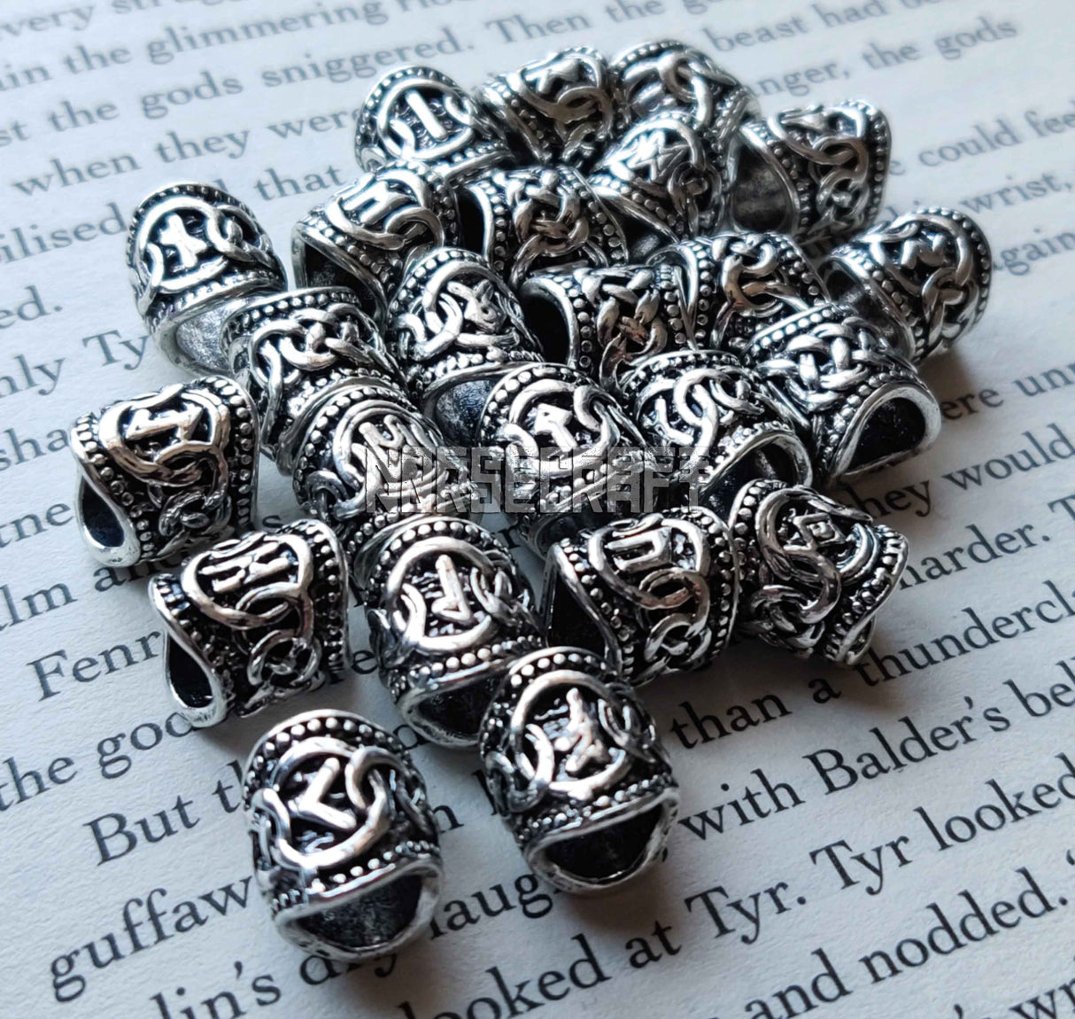 Set of 24 Viking Rune Beads