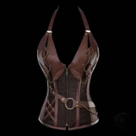 Shieldmaiden Leather Corset-Tales of Valhalla