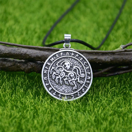 Sleipnir and Runes Necklace-Tales of Valhalla