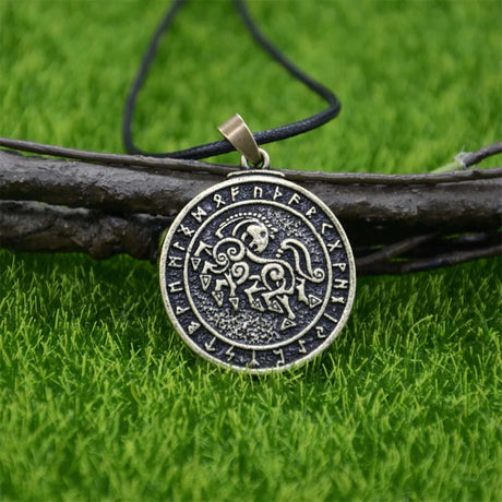 Sleipnir and Runes Necklace-Tales of Valhalla