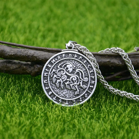 Sleipnir and Runes Necklace-Tales of Valhalla