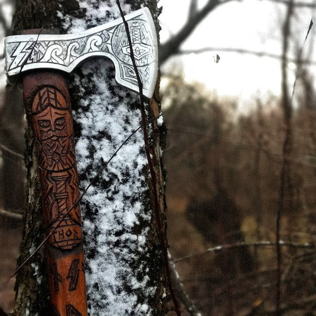 Thor Engraved Axe-Tales of Valhalla