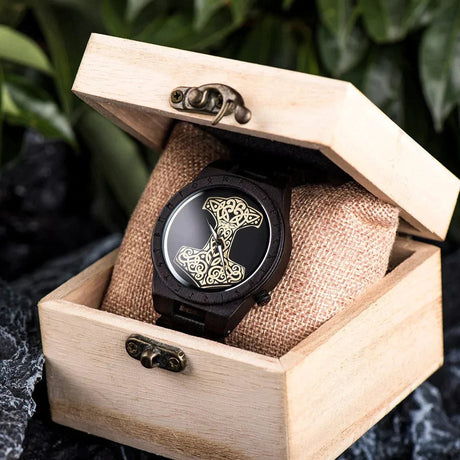 Thor's Hammer Mjolnir Wooden Watch-Tales of Valhalla