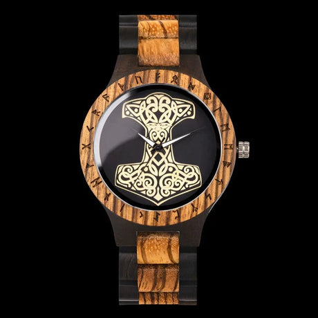 Thor's Hammer Mjolnir Wooden Watch-Tales of Valhalla