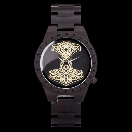 Thor's Hammer Mjolnir Wooden Watch-Tales of Valhalla